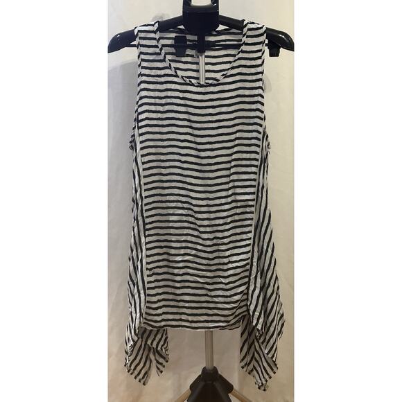India Boutique Striped Cold Shoulder Blouse size OS - Picture 1 of 3
